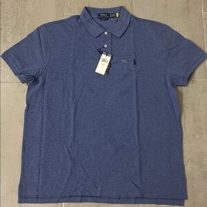 Polo by Ralph Lauren Men's Heather Blue Polo Shirt
